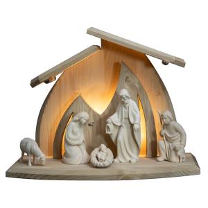 5pz. Figure Rudolf + Stalla Presepe Altea con LED