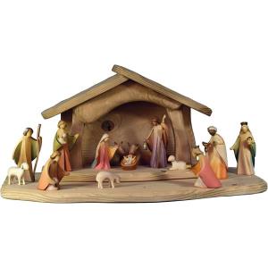 Stalla invernale con Set Figure Presepe Aram