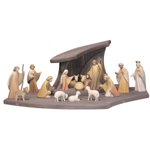 Gray Design stable  with Aram Nativity 16pcs Set