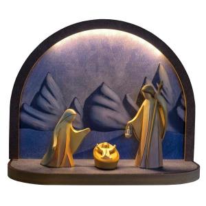 Round arch blue LED  with Holy Family Aram