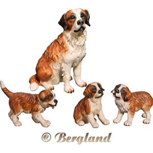 San Bernardo con cuccioli (4 pezzi)