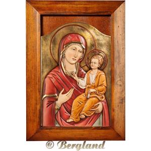 Icona Madonna con Bambino Bizantina con cornice