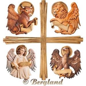 4 Evangelists symbols with cross