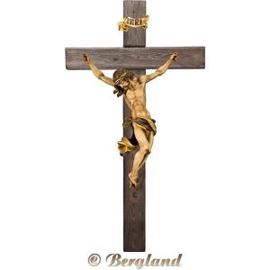 Corpus Baroque on cross "Old wood"