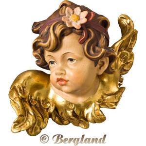 Testa di putto con margherita