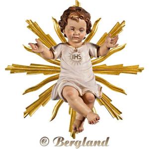 Gesù Bambino vestito "IHS" con raggiera