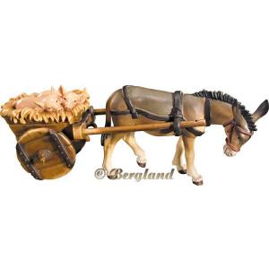 Donkey with cart and piglets