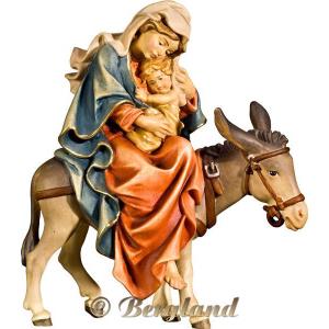 Mary on donkey for flight to Egypt