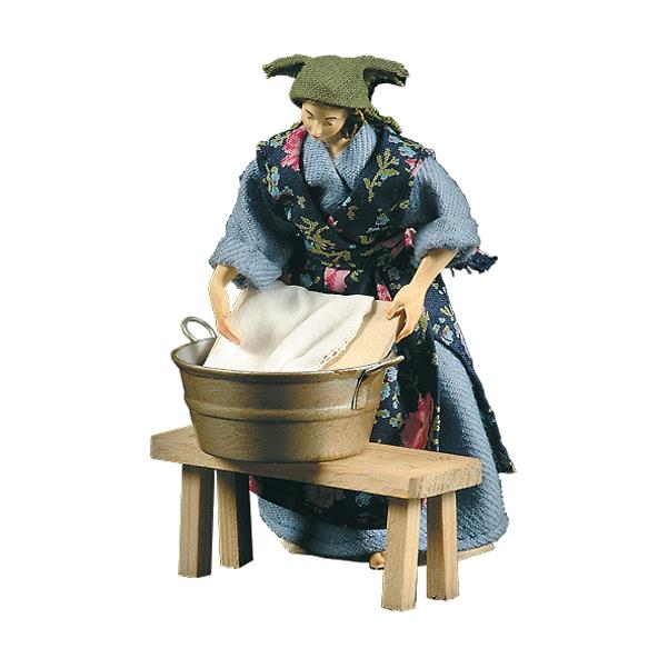 Lavandaia senza catino da bucato, Presepio orientale in costume, vendita  scultura in legno, 12 cm, Colorato, acquisto sculture in legno