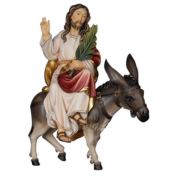 Gesù seduto con asino - colorato