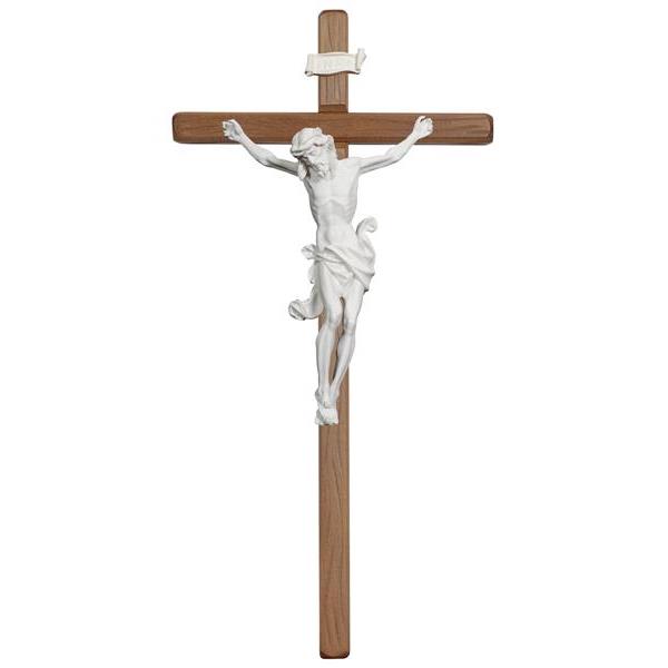 Cristo Leonardo resina-croce diritta - naturale