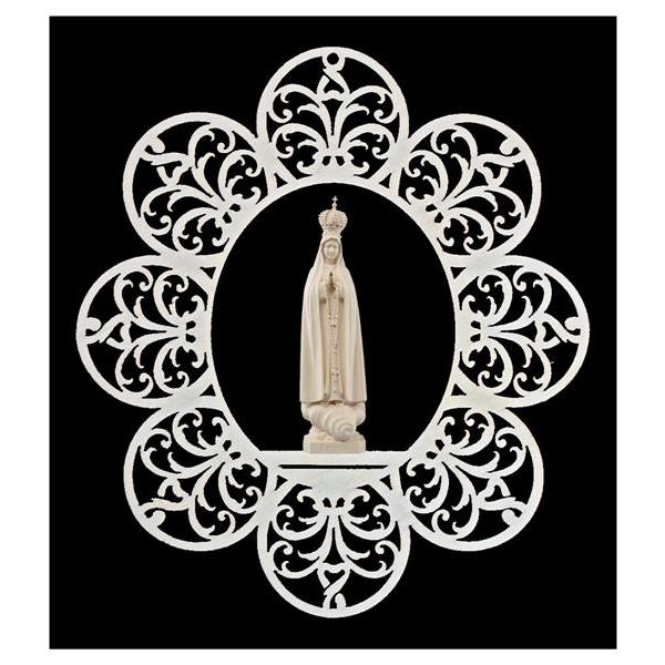 Ornamento con Madonna Fatima + corone - naturale