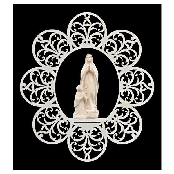Ornamenti + Madonna Lourdes stilizzata+Bernardetta - naturale