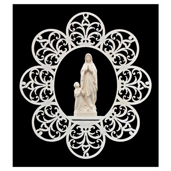 Ornamento con Madonna Lourdes+Bernardetta - naturale
