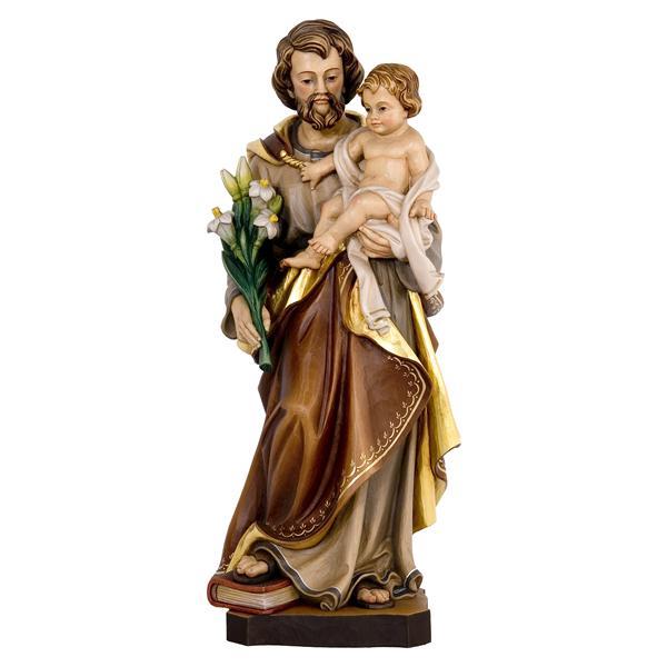 San Giuseppe con bambino e giglio - naturale