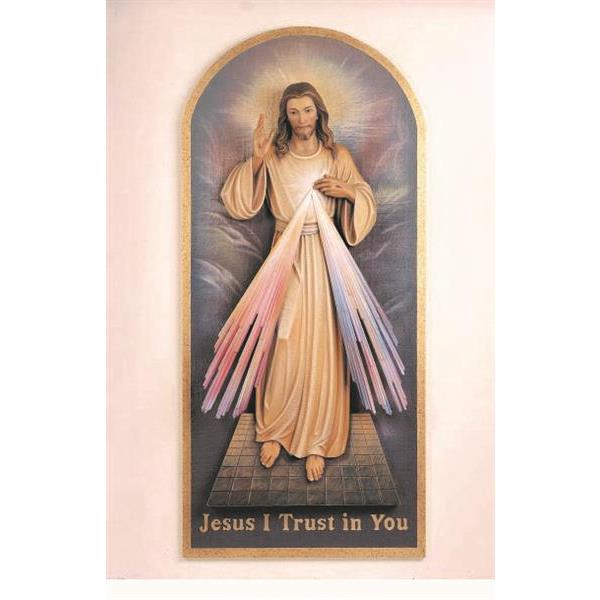 Gesù Divina Misericordia - Fibra di Vetro Colorato