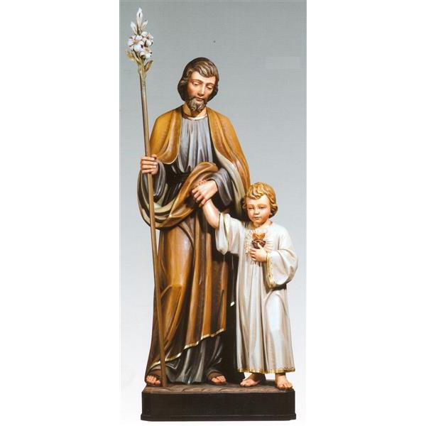 San Giuseppe con Gesù Ragazzo - Fibra di Vetro Colorato