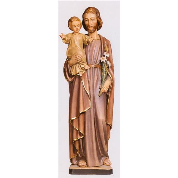 San Giuseppe con Bambino - Fibra di Vetro Colorato