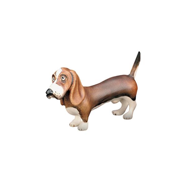 Basset hound (con piedist. in plexiglas) - colorato