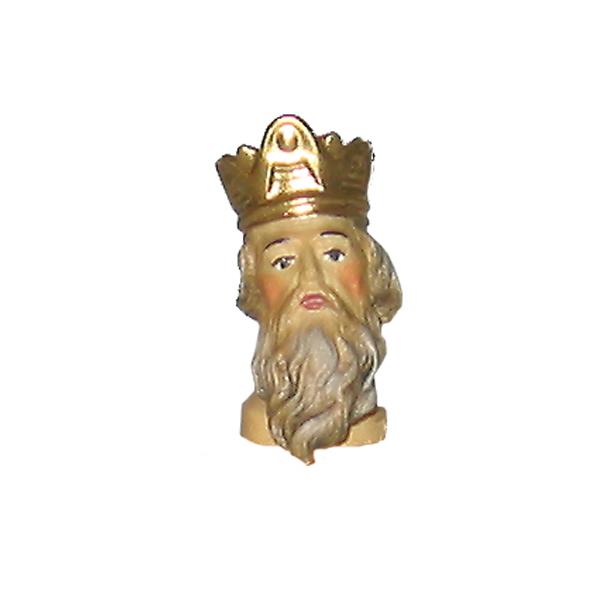 Re magio - testa con corona e barba - colorato