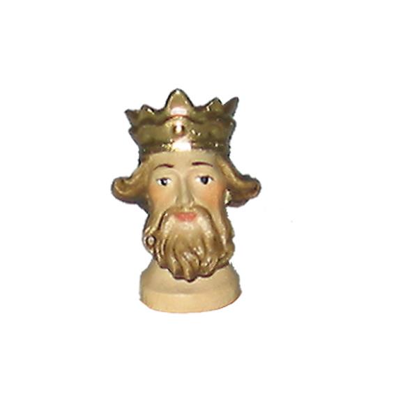 Re magio - testa con corona e barba - colorato