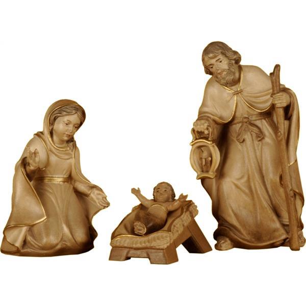 Sacra famiglia con illuminazione - Orig. Bethlehem - brunito con oro