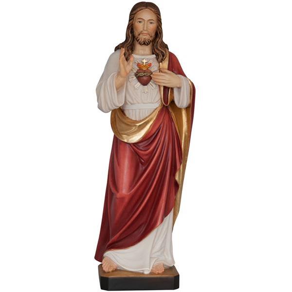 Sacro Cuore Gesù in legno - colorato