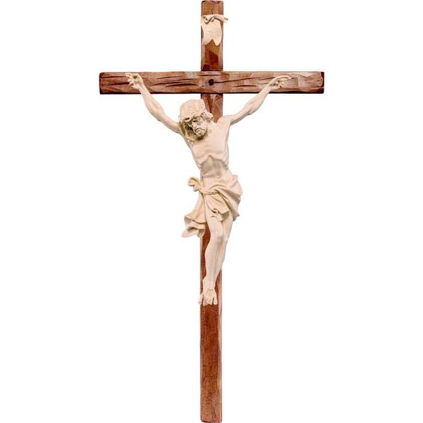 Cristo delle Alpi rosso con croce diritta - naturale