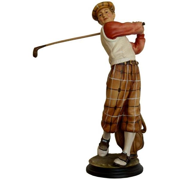 Golfista d´epoca con sacca - colorato