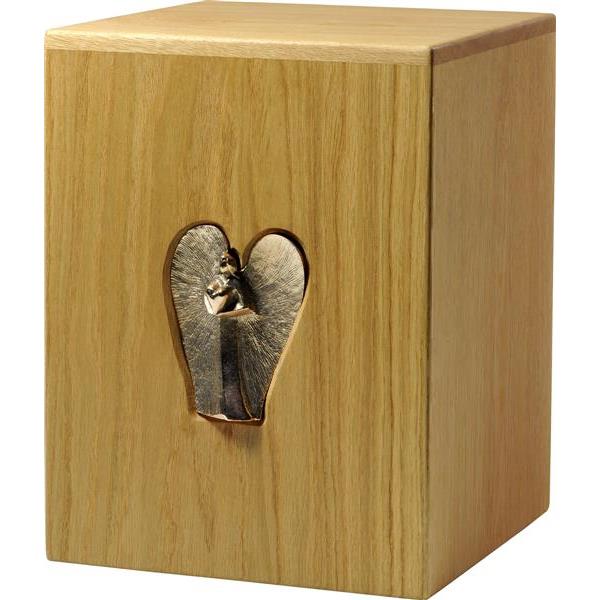 Urna "Angelo dell'amore" - legno di rovere - 28,5 x 22 x 22 cm - Zusammengesetzt