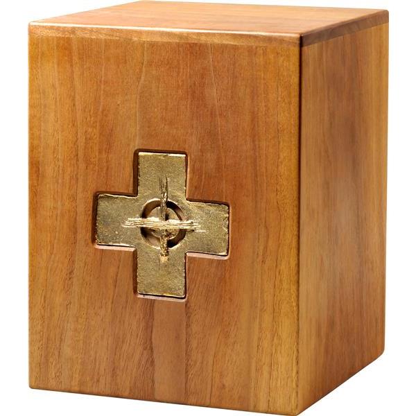 Urna "Croce" - legno di noce - 28,5 x 22 x 22 cm - Zusammengesetzt