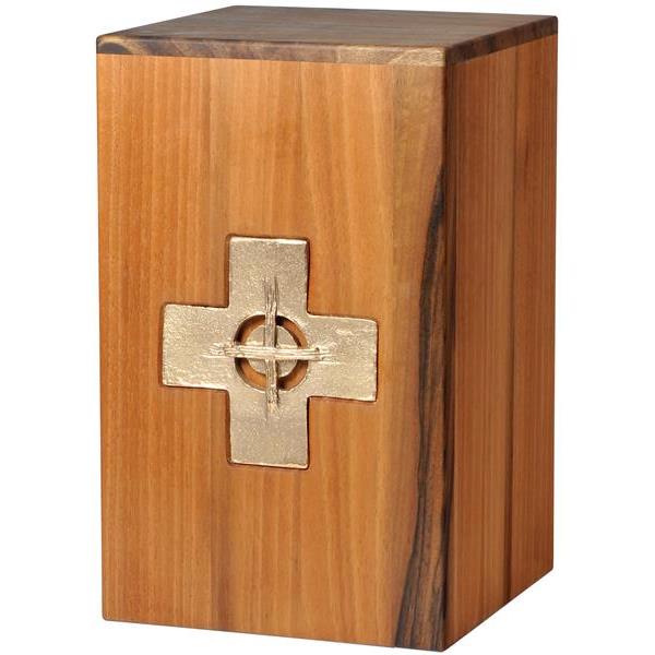 Urna "Croce" - legno di noce - 28,5 x 17,5 x 17,5 cm - Zusammengesetzt