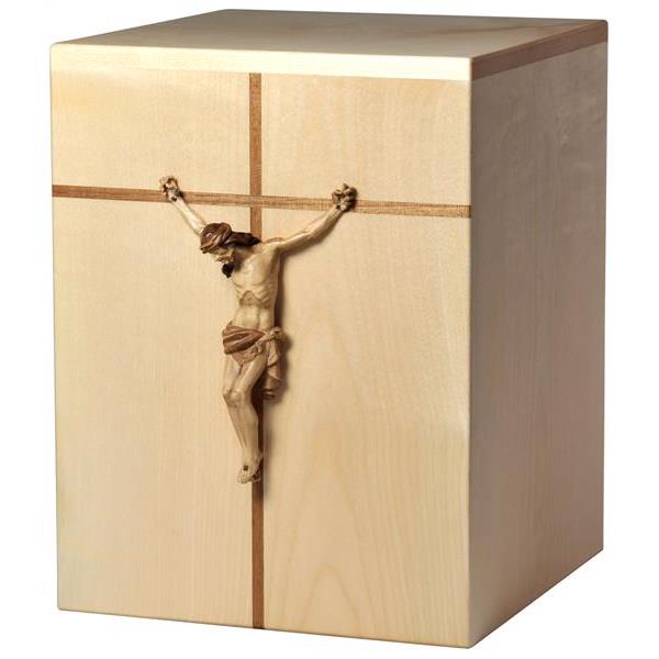 Urna "Cristo" - legno di acero - 28,5 x 22 x 22 cm - Zusammengesetzt