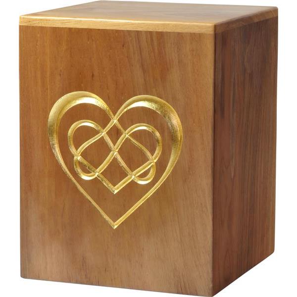 Urna "Amore eterno" - legno di noce - 28,5 x 22 x 22 cm - Zusammengesetzt