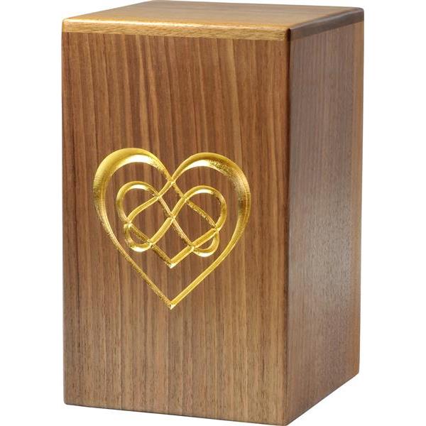 Urna "Amore eterno" - legno di noce - 28,5 x 17,5 x 17,5 cm - Zusammengesetzt