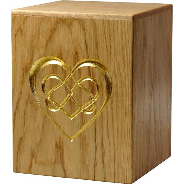 Urna "Amore eterno" - legno di rovere - 28,5 x 22 x 22 cm - Zusammengesetzt