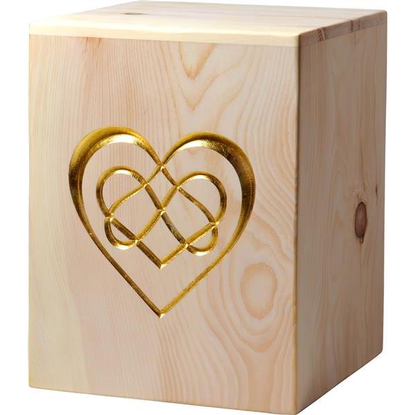 Urna "Amore eterno" oro - legno di cirmolo - 28,5 x 22 x 22 cm - Zusammengesetzt