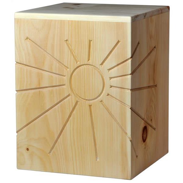 Urna "Luce eterna" - legno di cirmolo - 28,5 x 22 x 22 cm - Zusammengesetzt
