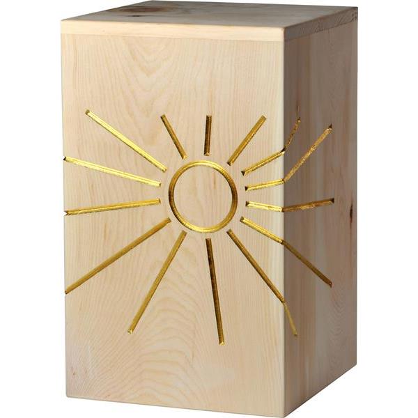 Urna "Luce eterna" oro - legno di cirmolo - 28,5 x 22 x 22 cm - Zusammengesetzt