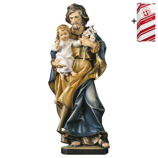 S. Giuseppe con bambino e giglio + Box regalo - colorato