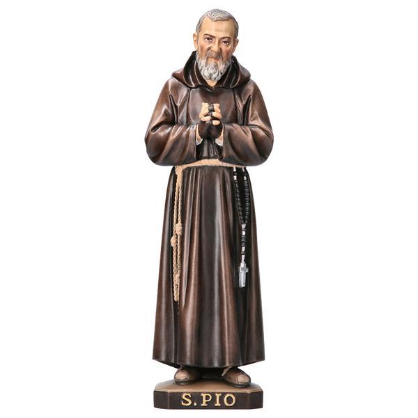 S. Padre Pio - Legno di tiglio scolpito - colorato
