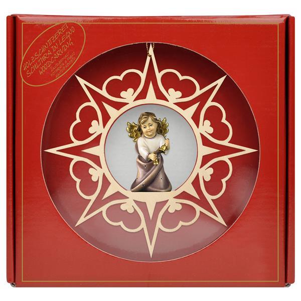 Angelo Cuore con campenelle - Stella Luna + Box regalo - colorato