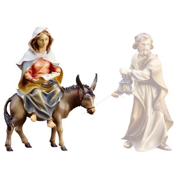 UL S. Maria su asino con Gesù Bambino o  pergamena - colorato