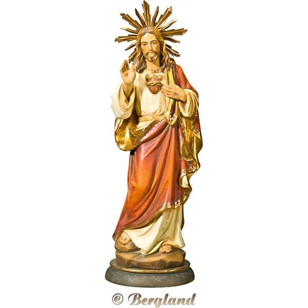 Sacro Cuore di Gesù con aureola - Oro zecchino antico